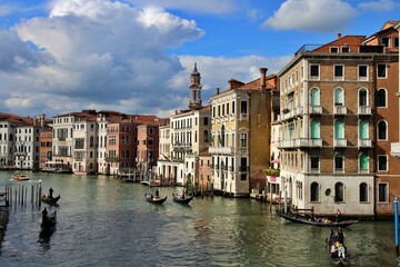 Grand Canal from Rialto Bridge in Venice, Italy