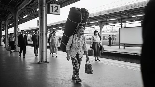 昭和の古き良き時代・東京近郊の農家から野菜などを売りに来る行商のおばちゃん