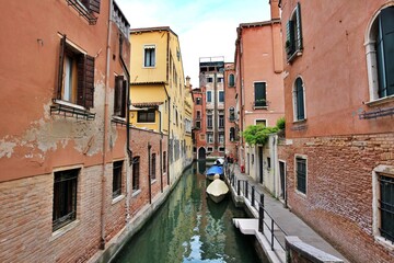 Old town and canal in the San Marco district of Venice, Italy