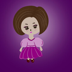 doll, girl, pink, woman, short hair