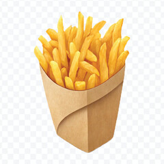 realistic 3d delicious fast food icons (fried chicken,  pizza slice , french fries ) set isolated on transparent background