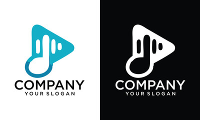 Creative Ilustrasi desain ikon logo musik