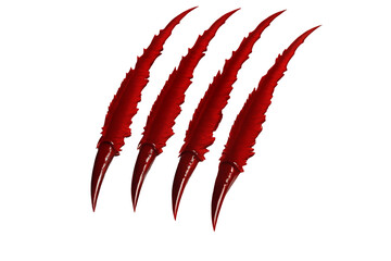 Red claw marks on black background representing wild animal attack or horror graphic design art