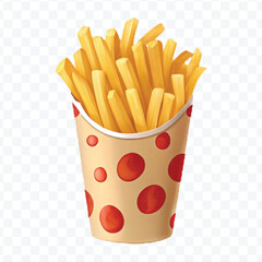 realistic 3d delicious fast food icons (fried chicken,  pizza slice , french fries ) set isolated on transparent background