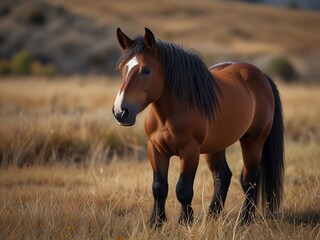 Obraz premium brown horse in the field