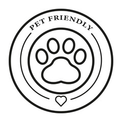 Pet Friendly Badge Vector Icon