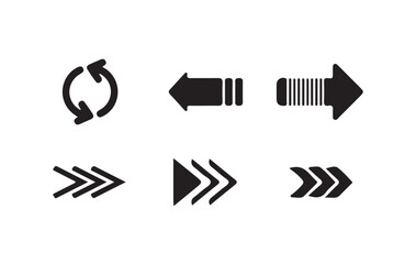 Set arrow icons, Collection arrows sign, Black arrows flat icons, Set for web design, arrow cursor collection, different arrow signs, black arrows icons, vetor illustration eps 10.