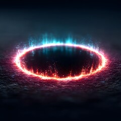 Futuristic soundwave technology abstract neon circle high resolution picture