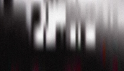 Abstract grayscale background with vertical light streaks, film grain noise, and a moody, atmospheric feel, ideal for overlay or texture.