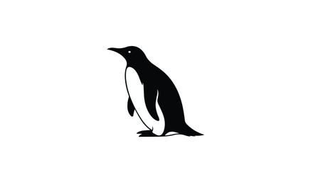 Charming penguin illustration standing on a white background, ready for an adventure.