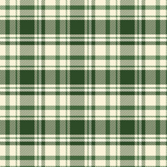 Plaid with twill weave repeat pattern.Tartan checkered seamless pattern in green and beige.Gingham geometric graphic vector illustration background design for fabric and prints.
