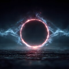 Starburst glowing inside cosmic energy circle high resolution picture