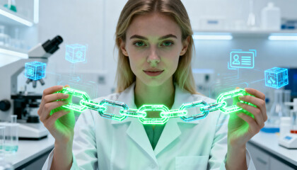 Innovative business tech solutions in a laboratory environment a conceptual visualization of science and technology
