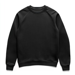Blank black sweatshirt, front view