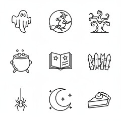 Simpleline Halloween Elements