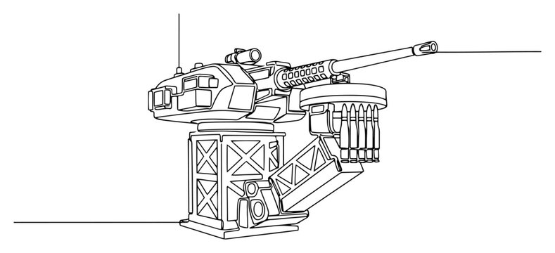 Remote Weapon Station Autocannon Turret