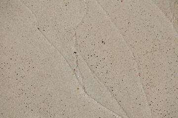Closeup sandy beach texture with small natural patterns
