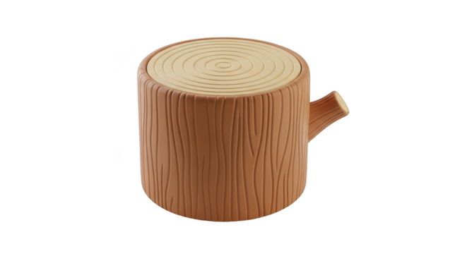 Wooden stump isolated on transparent background for decoration