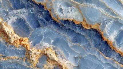 Obraz premium Blue marble stone texture with natural wavy pattern