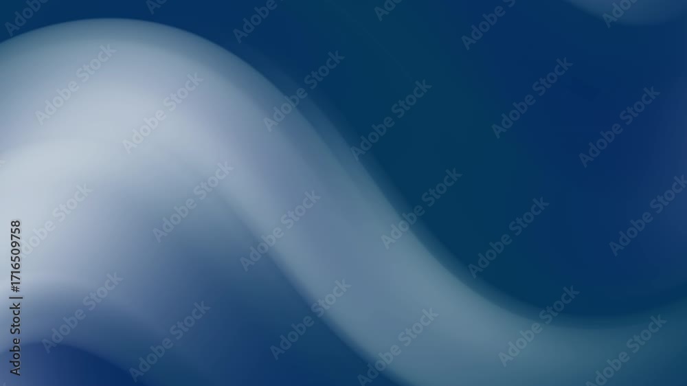 Wall mural serene blue gradient background featuring smooth, flowing wave motion. this seamless loop creates a 