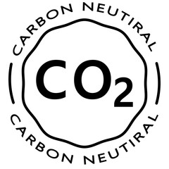Obraz premium Carbon Neutral Badge Vector Icon