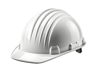 Fototapeta premium A white hard hat isolated on transparent background is displayed