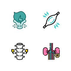 Back Pain, Back Pain icon, Back Pain Relief and Treatment Vector, Chronic Back Pain Illustration, Lower and Upper Back Pain Therapy, Muscle Pain Infographic Template Design