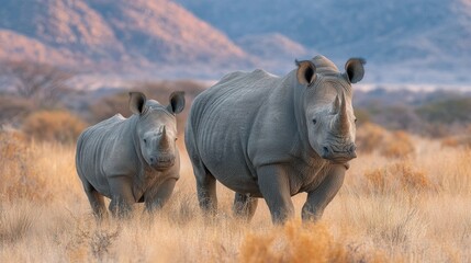 Obraz premium Rhinoceros in the wild