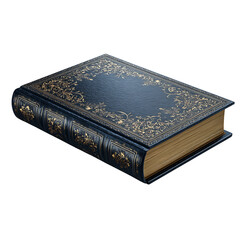 Exquisite antique leather-bound book with ornate gold detailing and gilded pages, perfect for vintage collections and luxury decor projects.