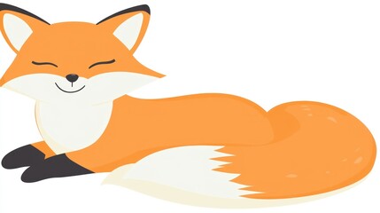 Cute cartoon fox illustration