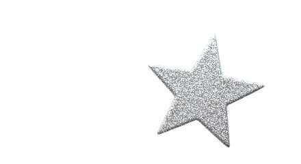 Obraz premium Silver glitter star background for christmas holiday celebration festive decoration design element graphic art transparent background