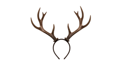 Antler headband deer horns costume accessory reindeer headpiece christmas party headwear hair accessories transparent background