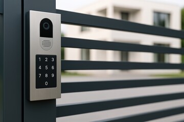 Smart video intercom system installing on modern gate