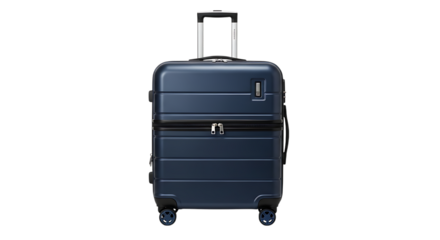 Discover the perfect blue luggage for your next adventure travel suitcase carry on spinner bag trip transparent background