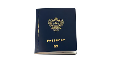 Obraz premium Us passport document for international travel identification and citizenship verification process guide lines transparent background