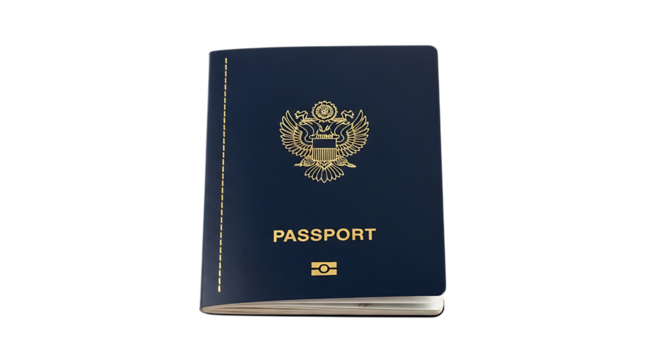 Us passport document for international travel identification and citizenship verification process guide lines transparent background