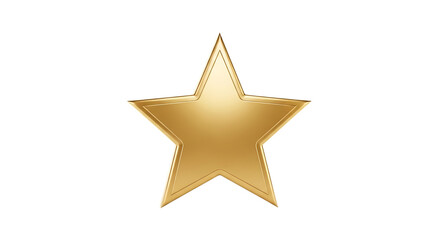 Obraz premium Golden star award symbol illustration on black background for graphic design and decoration use transparent background