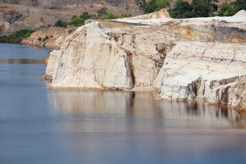 Filling sand pile for land backfill construction and groundwork material