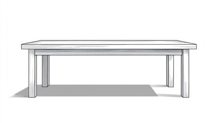 Simple rectangular table illustration