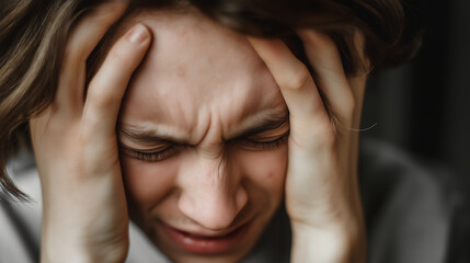 Woman In Distress And Emotional Pain