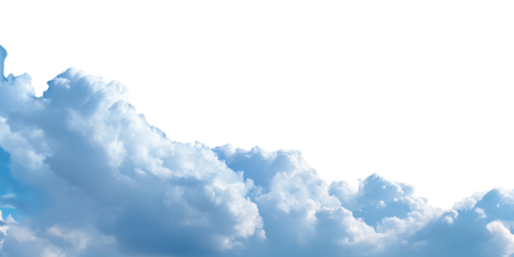 Blue Sky Fluffy Cloud Formation Transparent Background