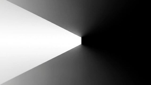 Abstract shot of intersecting planes with dramatic interplay of light and shadow