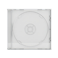 Empty clear CD jewel case for music mockup