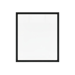 Blank black vertical picture frame for mockup