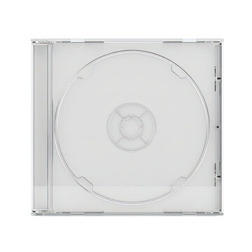 Empty clear CD jewel case for music mockup