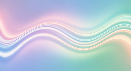 A soft, pastel-hued abstract design features smooth, flowing curves in a gentle, wavy pattern, showcasing a blend of light and airy colors.
