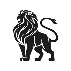 Stylized Lion Silhouette Vector – Majestic Animal Emblem Illustration
