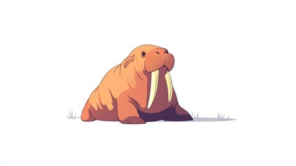 Cartoon walrus illustration