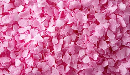 Fototapeta premium Pink sprinkles background, colorful candy confetti texture. Background for design of cake and sweets. Colorful sprinkled dust backdrop. Top view. , close-up shooting, 4k, ultra realism
