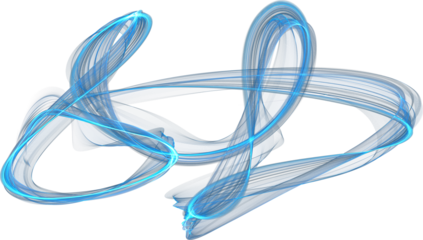 Blue Abstract Light Swirl PNG energy isolated on a transparent background